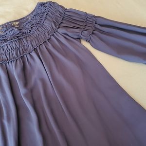 Boho black mini dress